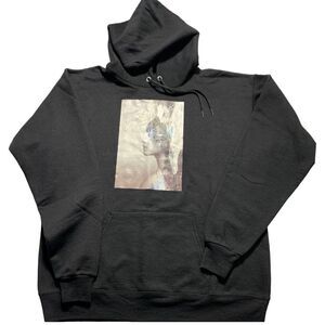 Graphic ecosmart Men's Graphic Print Black String Hoodie Sweatshirt Unisex